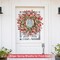 Summer Wreaths for Front Door - 26 Inch Summer Summer Front Door Wreath, Artificial Paper Flower Wreath for Indoor Outdoor Home Door Wall Window Wedding Background Decor (Red Pink)